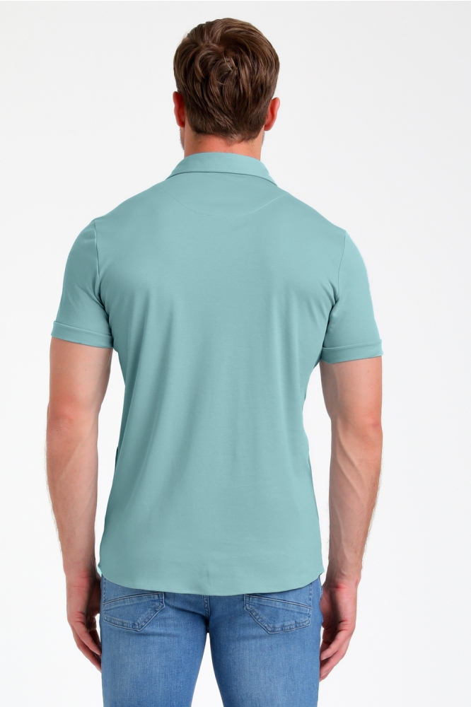 JERSEY KORTE MOUWEN OVERHEMD 335934 OCEAN BLUE